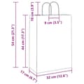 Pikkukuva 11 / 11: vidaXL Paperikassit 250 kpl kahvoilla musta 32x17x44 cm