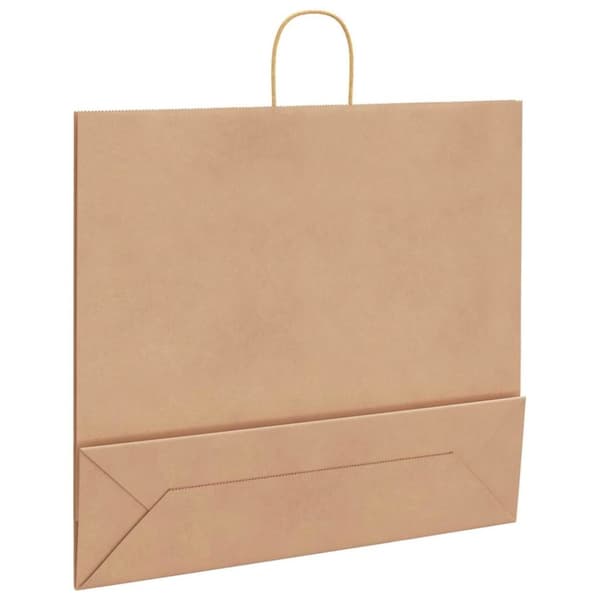 vidaXL kraftpapirposer 250 stk. med håndtag 54x15x49 cm brun