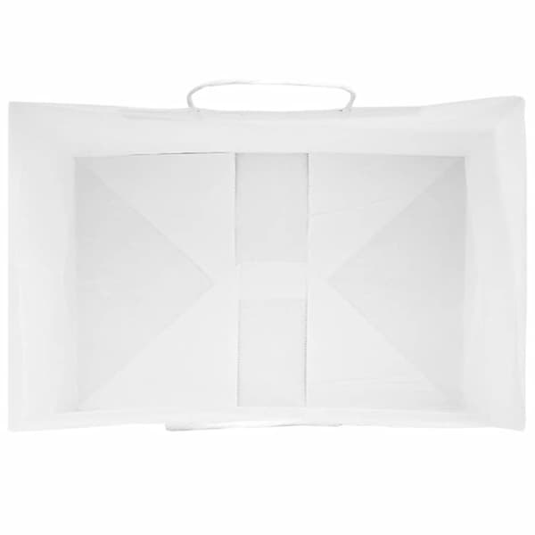 vidaXL kraftpapirposer 50 stk. med håndtag 32x22x28 cm hvid