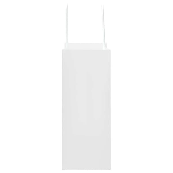 vidaXL kraftpapirposer 50 stk. med håndtag 15x8x21 cm hvid