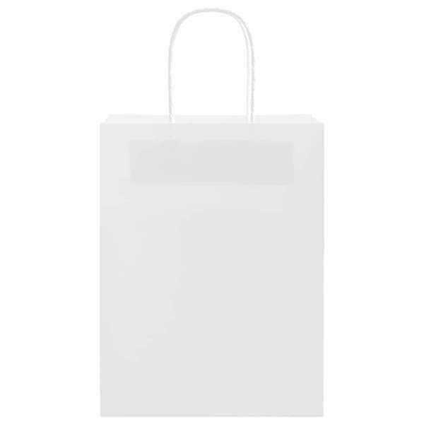 vidaXL Paperikassit 250 kpl kahvoilla valkoinen 21x11x28 cm