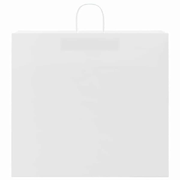 vidaXL Paperikassit 50 kpl kahvoilla valkoinen 54x15x49 cm