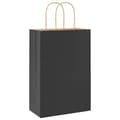 Pikkukuva 7 / 11: vidaXL Paperikassit 250 kpl kahvoilla musta 21x11x31 cm
