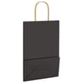 Pikkukuva 9 / 11: vidaXL Paperikassit 250 kpl kahvoilla musta 21x11x31 cm