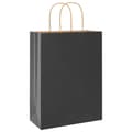 Pikkukuva 4 / 11: vidaXL Paperikassit 250 kpl kahvoilla musta 26x12x35 cm