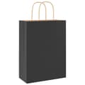Pikkukuva 7 / 11: vidaXL Paperikassit 250 kpl kahvoilla musta 26x12x35 cm
