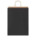 Pikkukuva 5 / 11: vidaXL Paperikassit 250 kpl kahvoilla musta 32x12x42 cm