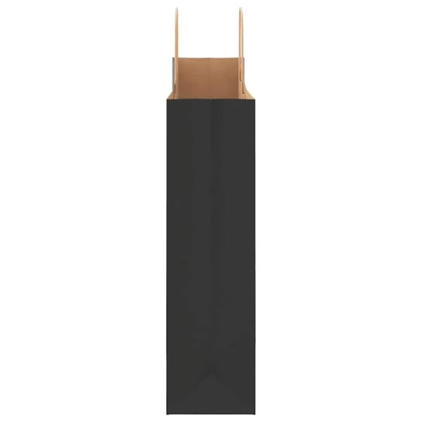 vidaXL Paperikassit 250 kpl kahvoilla musta 32x12x42 cm