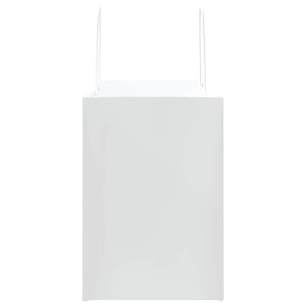 vidaXL kraftpapirposer 50 stk. med håndtag 32x17x25 cm hvid