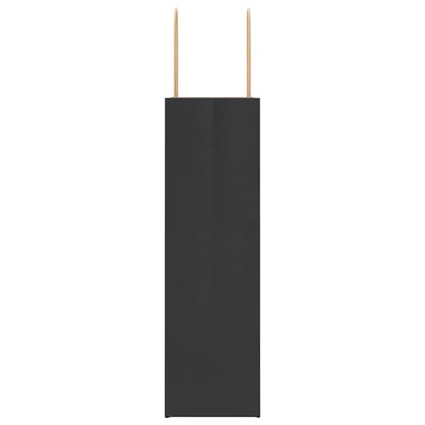 vidaXL Paperikassit 250 kpl kahvoilla musta 21x11x36 cm