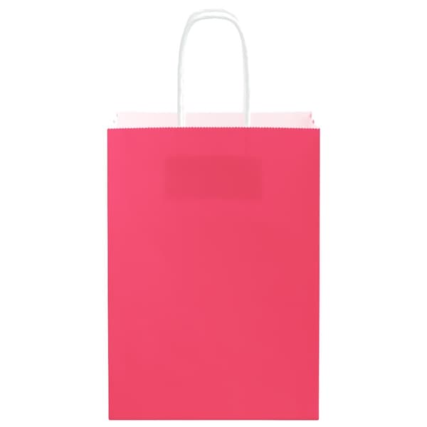 vidaXL kraftpapirposer 50 stk. med håndtag 15x8x21 cm lyserød