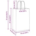 Miniatyrbillede 11 af 11: vidaXL kraftpapirposer 50 stk. med håndtag 15x8x21 cm lyserød