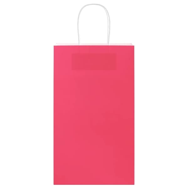 vidaXL Kraftpapperspåsar 250 st med handtag rosa 21x11x36 cm