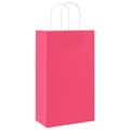Miniatyrbild 7 av 11: vidaXL Kraftpapperspåsar 250 st med handtag rosa 21x11x36 cm