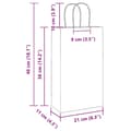 Miniatyrbild 11 av 11: vidaXL Kraftpapperspåsar 250 st med handtag rosa 21x11x36 cm