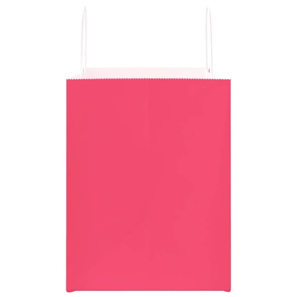 vidaXL kraftpapirposer 250 stk. med håndtag 32x22x28 cm lyserød