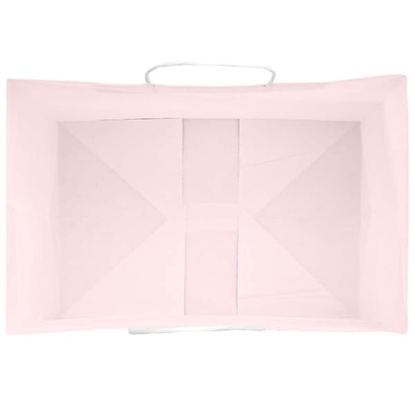 vidaXL kraftpapirposer 250 stk. med håndtag 32x22x28 cm lyserød