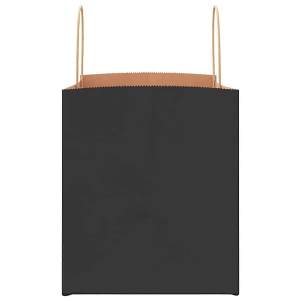 vidaXL Paperikassit 250 kpl kahvoilla musta 32x22x24 cm