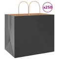 Pikkukuva 1 / 11: vidaXL Paperikassit 250 kpl kahvoilla musta 32x22x28 cm