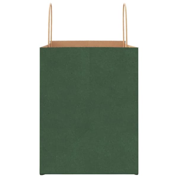 vidaXL kraftpapirposer 50 stk. med håndtag 32x22x28 cm grøn