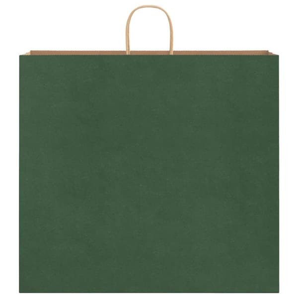vidaXL kraftpapirposer 250 stk. med håndtag 54x15x49 cm grøn