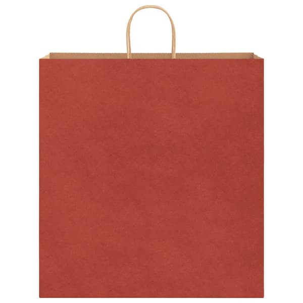 vidaXL Kraftpapperspåsar 50 st med handtag röd 45x17x48 cm