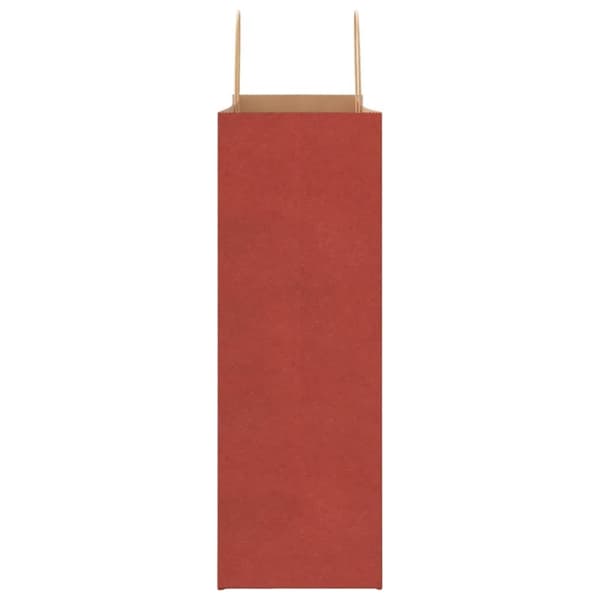vidaXL Kraftpapperspåsar 50 st med handtag röd 45x17x48 cm