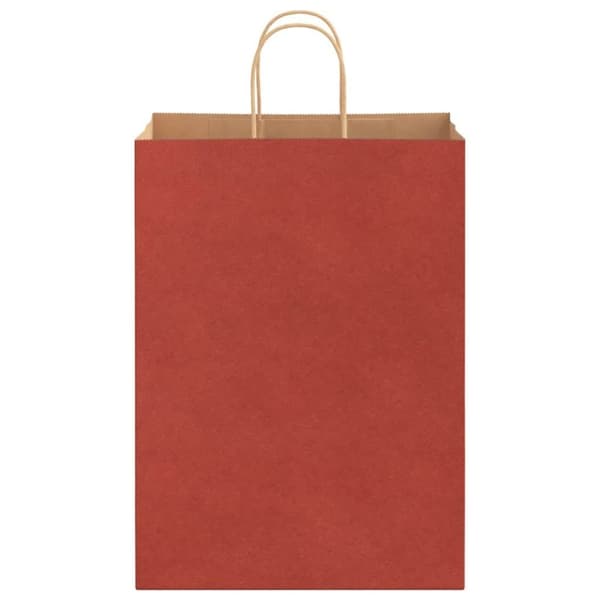 vidaXL kraftpapirposer 250 stk. med håndtag 32x17x44 cm rød