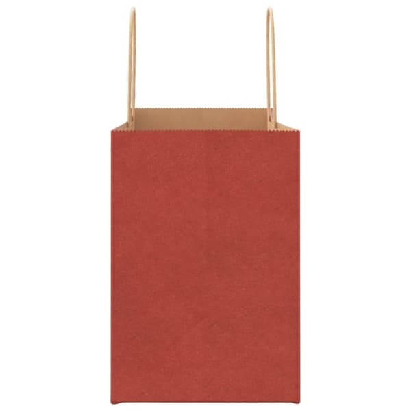 vidaXL Paperikassit 50 kpl kahvoilla punainen 32x17x25 cm