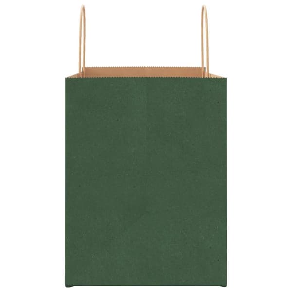 vidaXL Paperikassit 250 kpl kahvoilla vihreä 32x22x28 cm