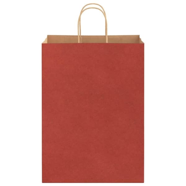 vidaXL kraftpapirposer 50 stk. med håndtag 32x17x44 cm rød