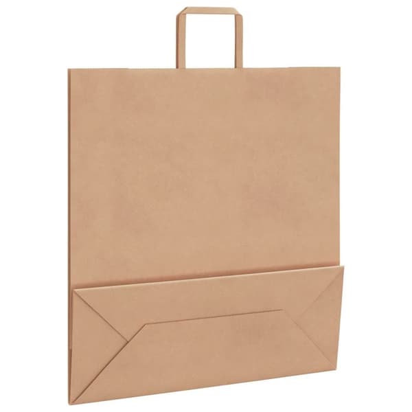 vidaXL kraftpapirposer 50 stk. med håndtag 45x17x48 cm brun