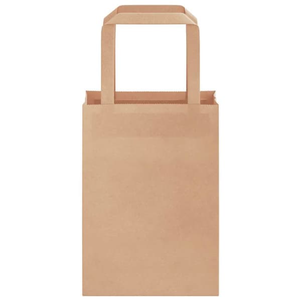 vidaXL Kraftpapperspåsar 250 st med handtag brun 15x8x21 cm