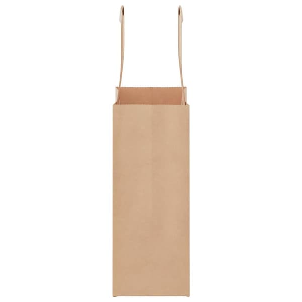 vidaXL Kraftpapperspåsar 250 st med handtag brun 15x8x21 cm