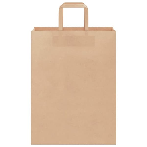 vidaXL Kraftpapperspåsar 50 st med handtag brun 26x12x35 cm
