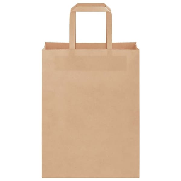 vidaXL Kraftpapperspåsar 250 st med handtag brun 21x11x28 cm