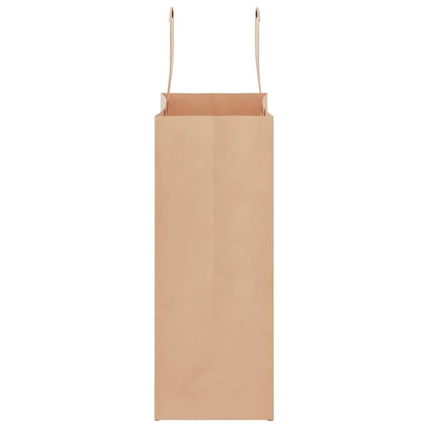 vidaXL Kraftpapperspåsar 250 st med handtag brun 21x11x28 cm