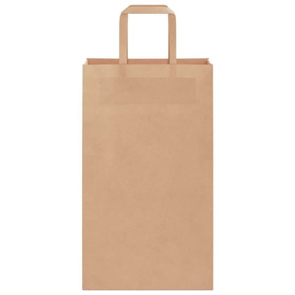 vidaXL Kraftpapperspåsar 250 st med handtag brun 21x11x36 cm