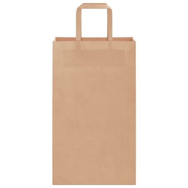 vidaXL kraftpapirposer 50 stk. med håndtag 21x11x36 cm brun