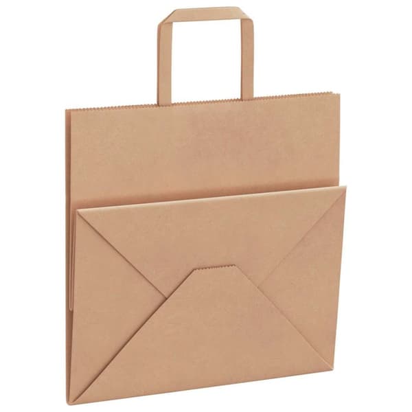 vidaXL kraftpapirposer 250 stk. med håndtag 26x17x25 cm brun