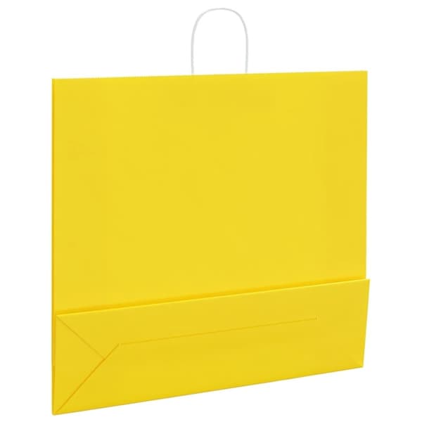 vidaXL kraftpapirposer 250 stk. med håndtag 54x15x49 cm gul