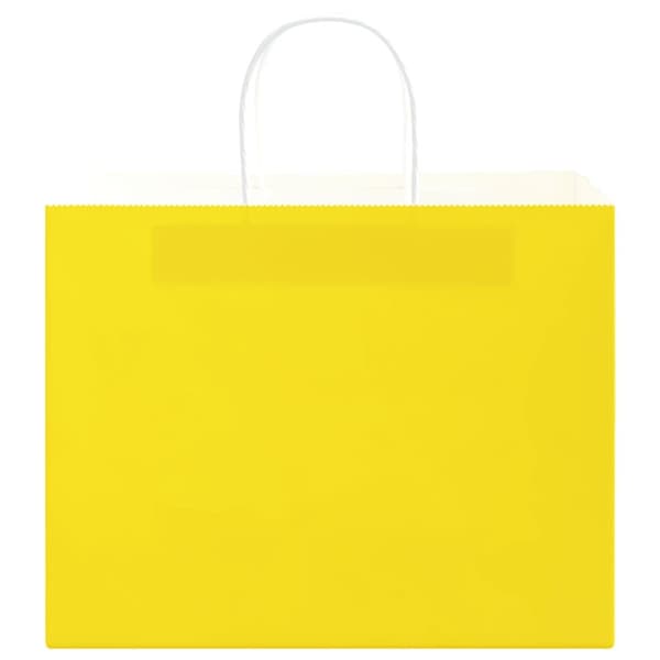 vidaXL kraftpapirposer 250 stk. med håndtag 32x22x24 cm gul