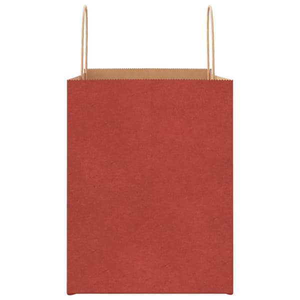 vidaXL kraftpapirposer 250 stk. med håndtag 32x22x28 cm rød