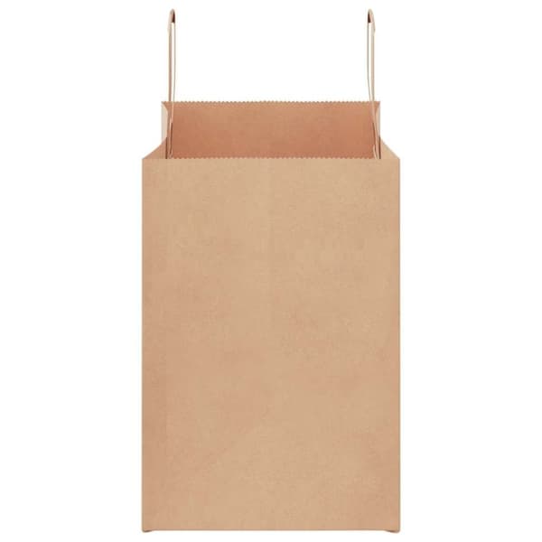 vidaXL kraftpapirposer 250 stk. med håndtag 32x17x25 cm brun