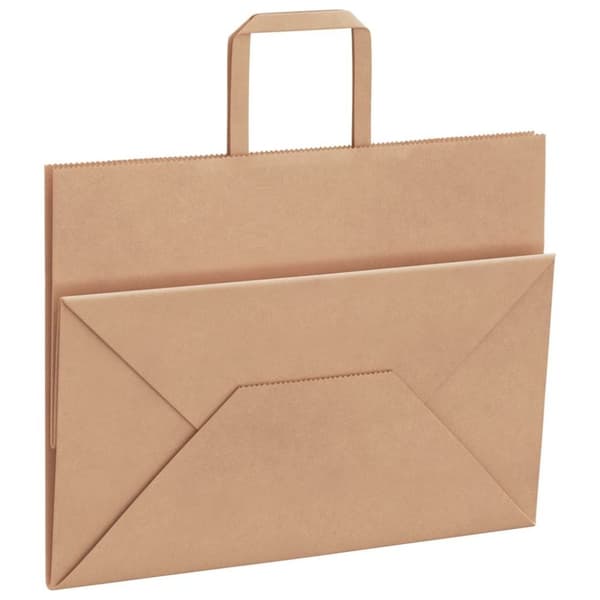 vidaXL kraftpapirposer 250 stk. med håndtag 32x17x25 cm brun