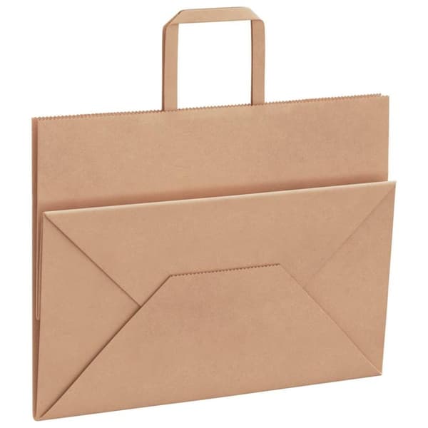 vidaXL kraftpapirposer 50 stk. med håndtag 32x17x25 cm brun