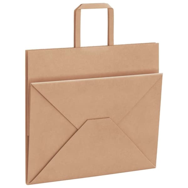 vidaXL kraftpapirposer 50 stk. med håndtag 32x22x28 cm brun