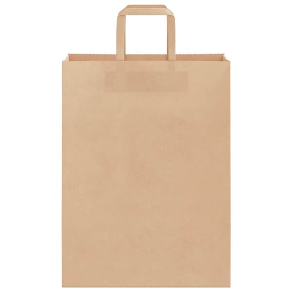vidaXL kraftpapirposer 250 stk. med håndtag 26x12x35 cm brun