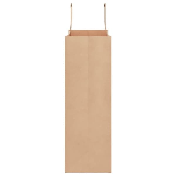 vidaXL kraftpapirposer 250 stk. med håndtag 26x12x35 cm brun