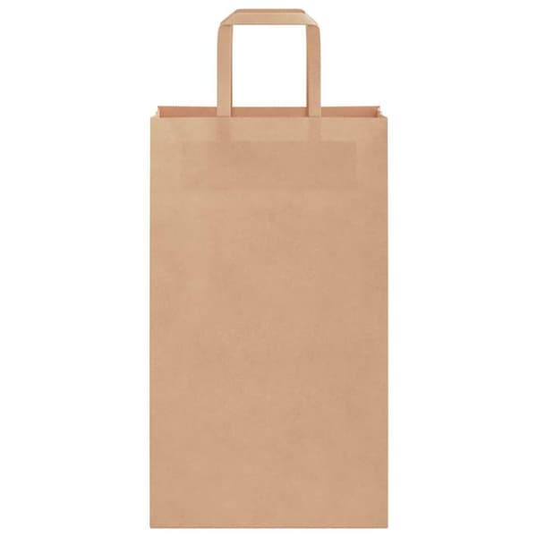 vidaXL Paperikassit 250 kpl kahvoilla ruskea 21x11x36 cm